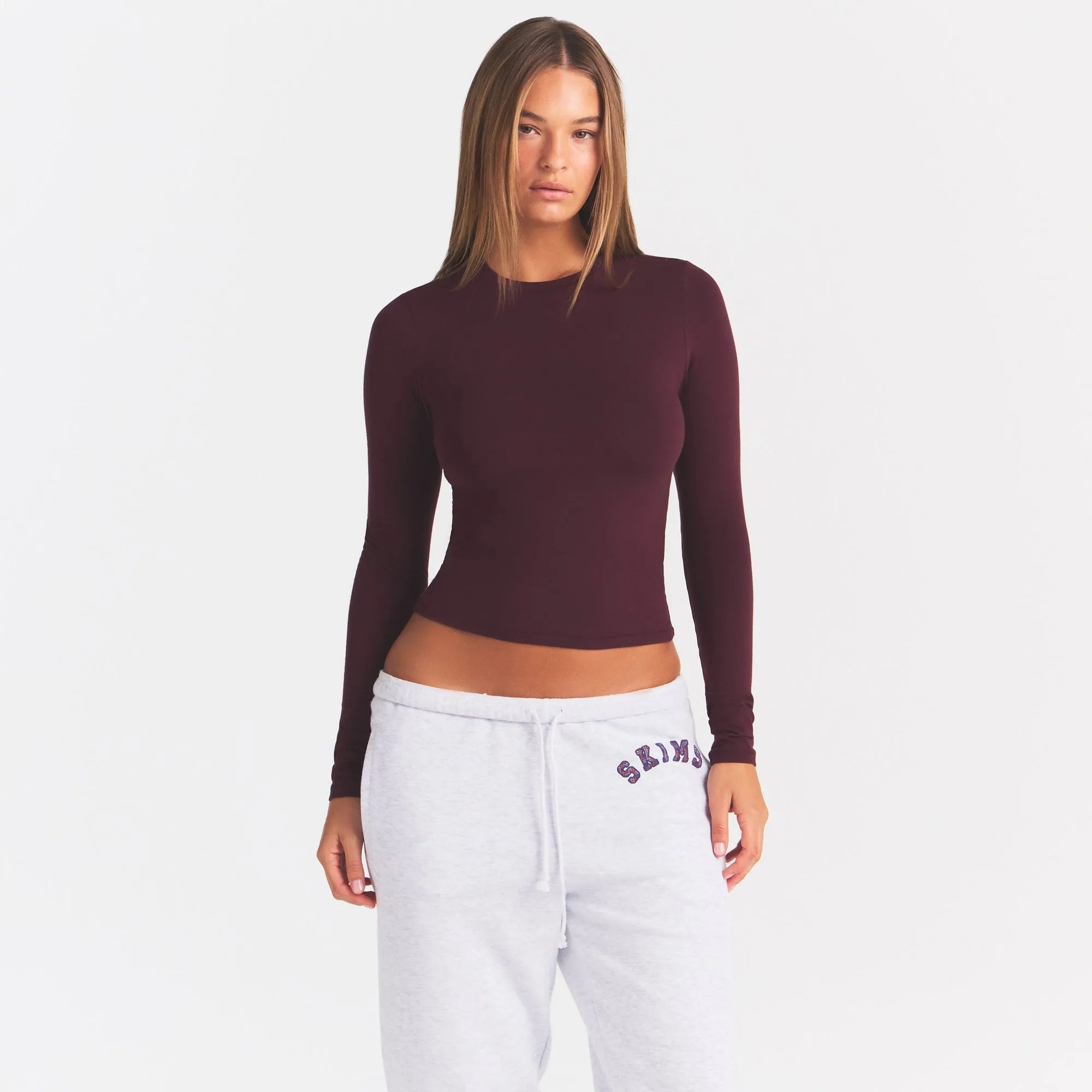 Cotton jersey long sleeve t-shirt-SKIMS-Verso