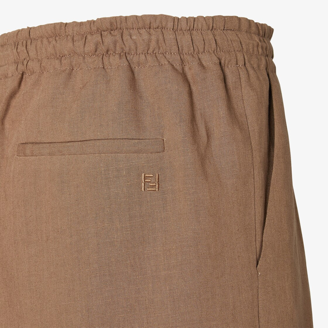 Light brown linen shorts