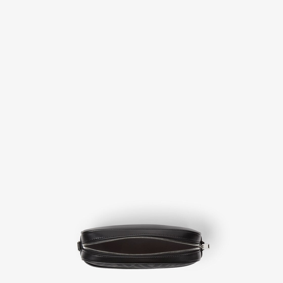 Black leather and black ff canvas bag
