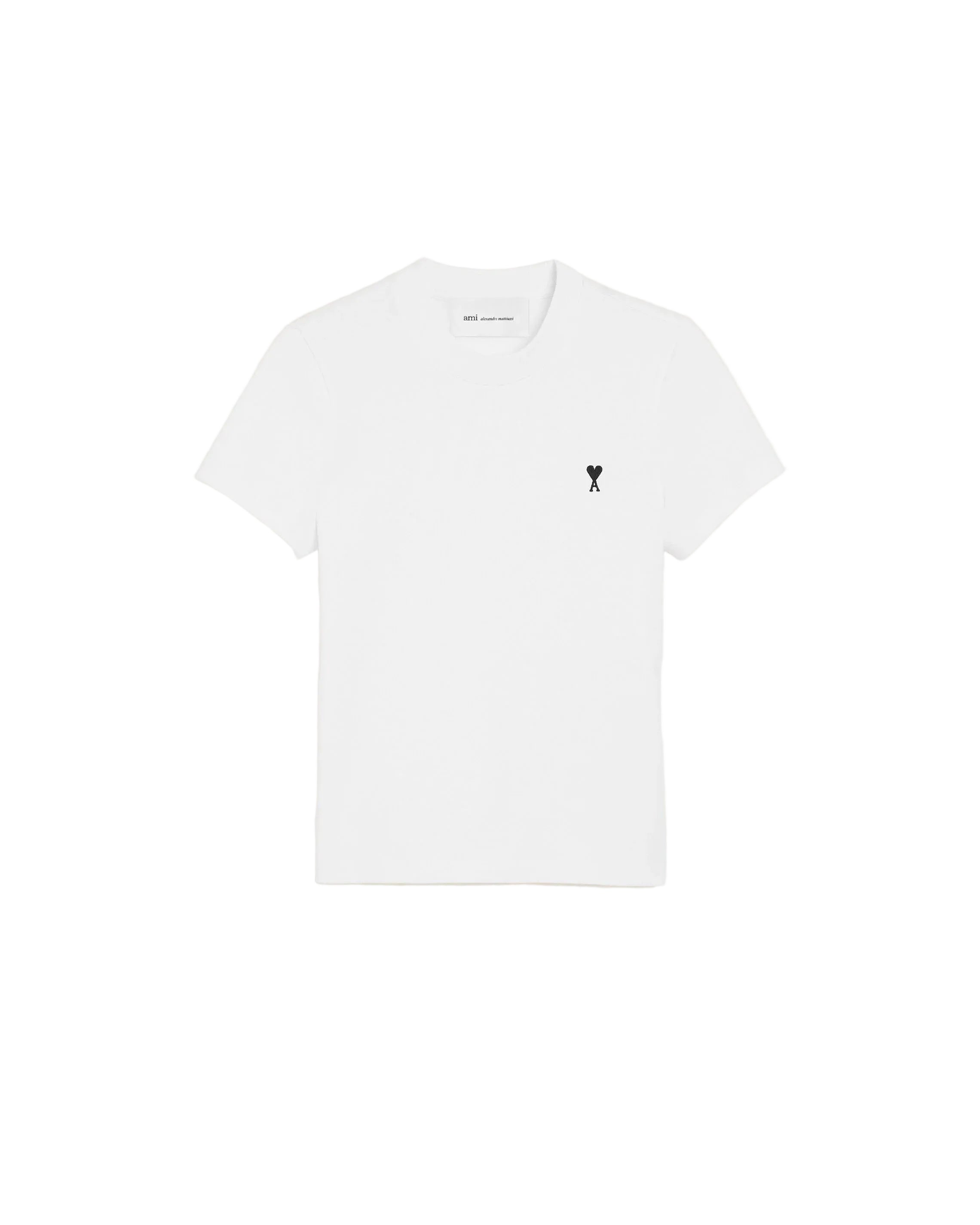 Cotton t-shirt with ami de coeur-AMI-Verso