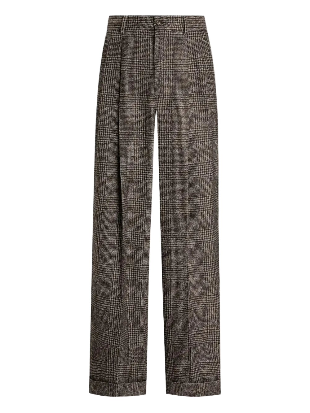 Dolce & gabbana pleated check wide-leg trousers