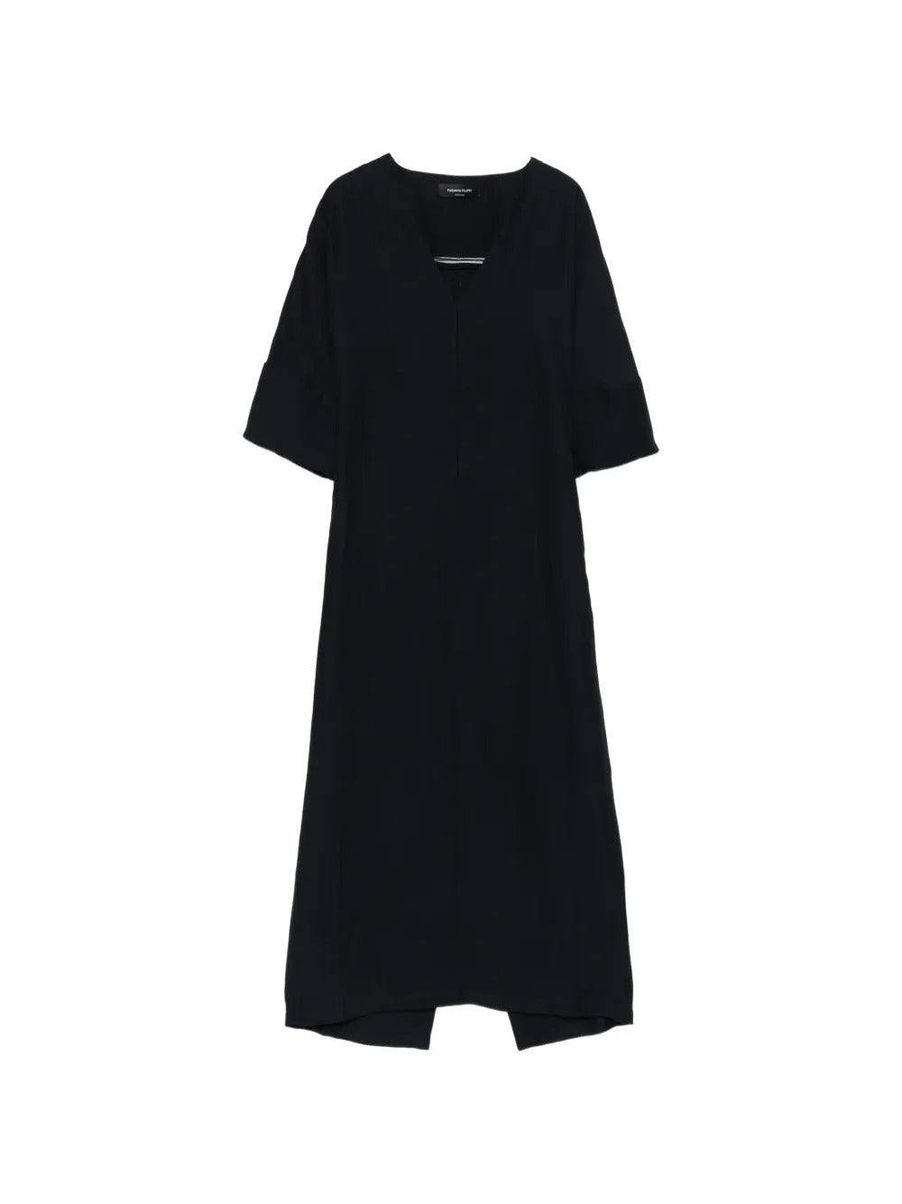 V-neck midi flared dress