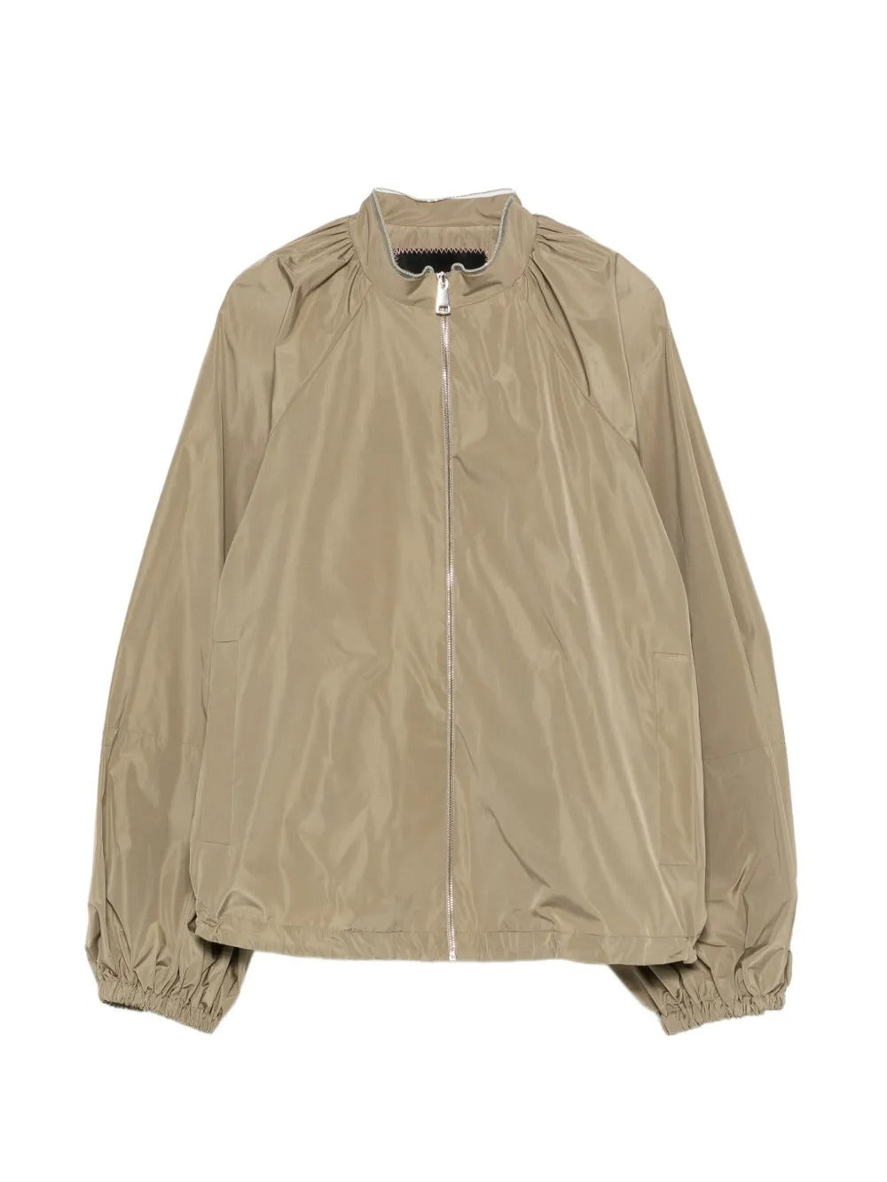 Gathered full-zip jacket