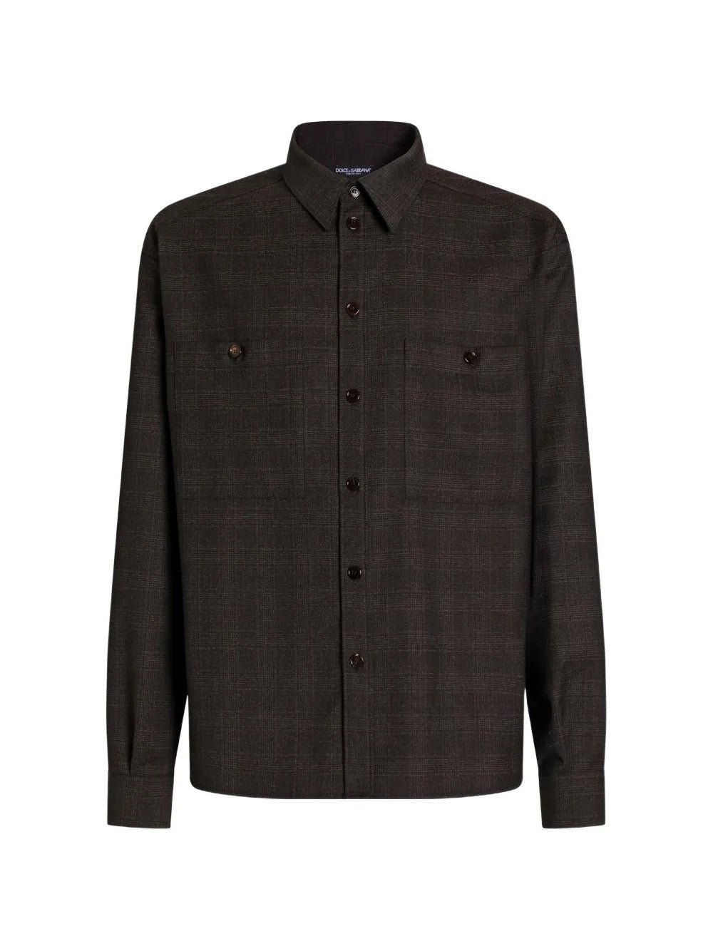 Glen plaid saxony shirt
