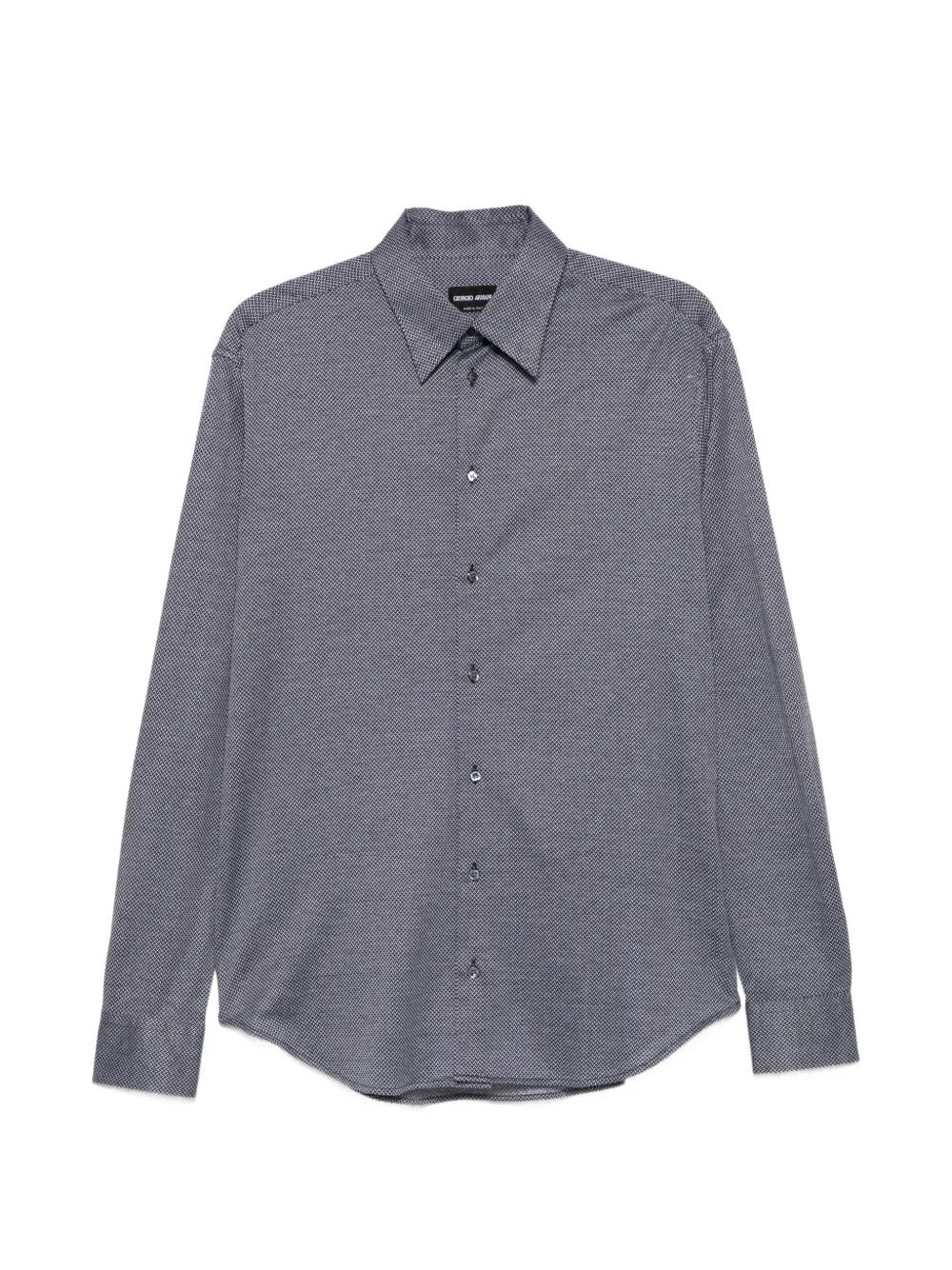Geometric-print long-sleeve shirt
