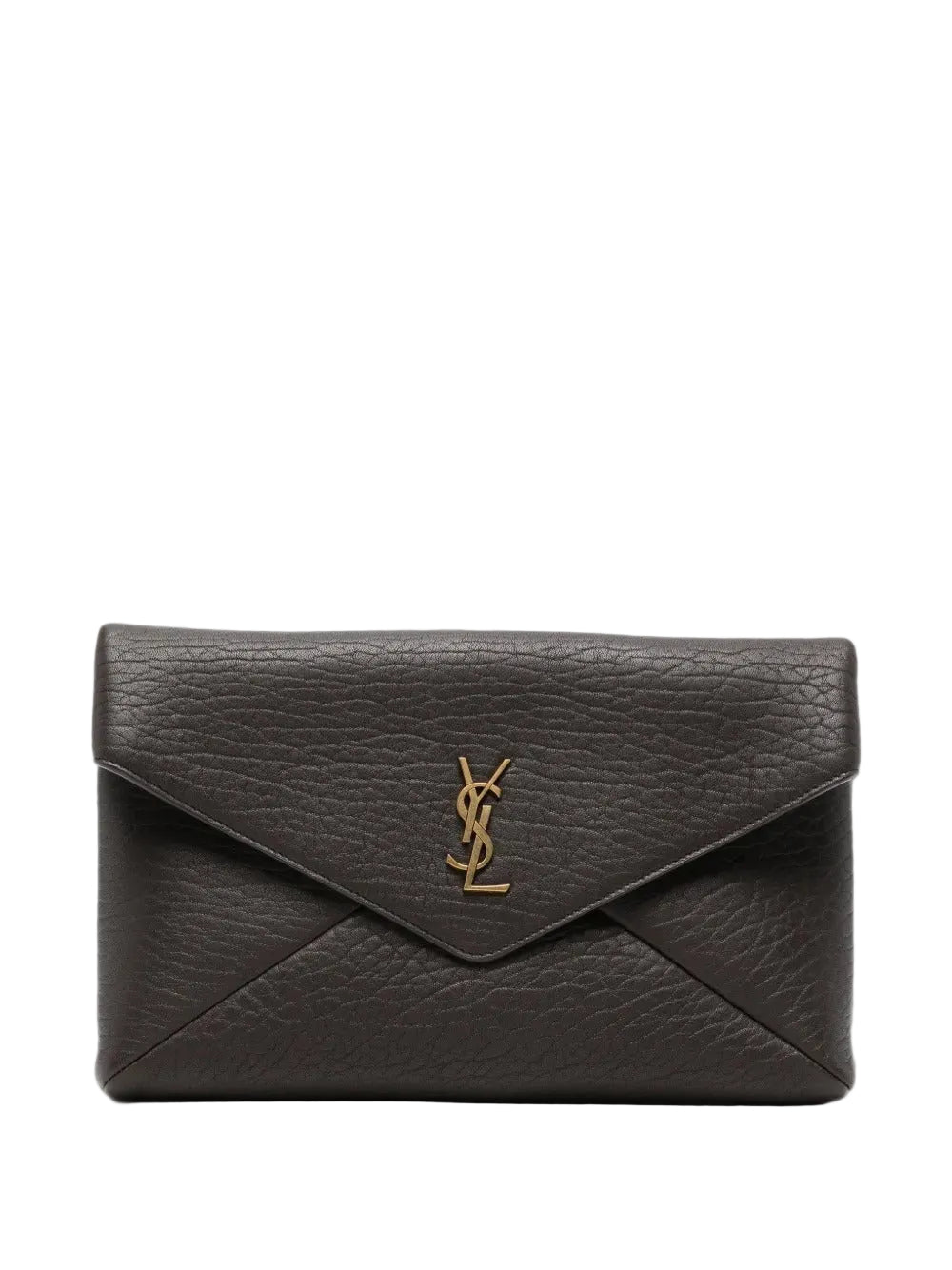 Cassandre Grained-Leather Clutch Bag