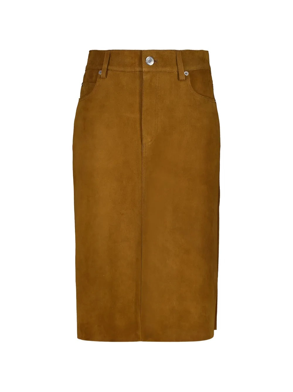 Paris suede midi skirt
