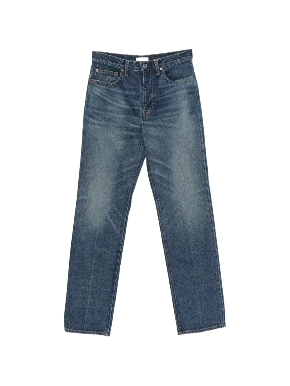 Faded-Effect Straight-Leg Jeans-TOTEME-Verso