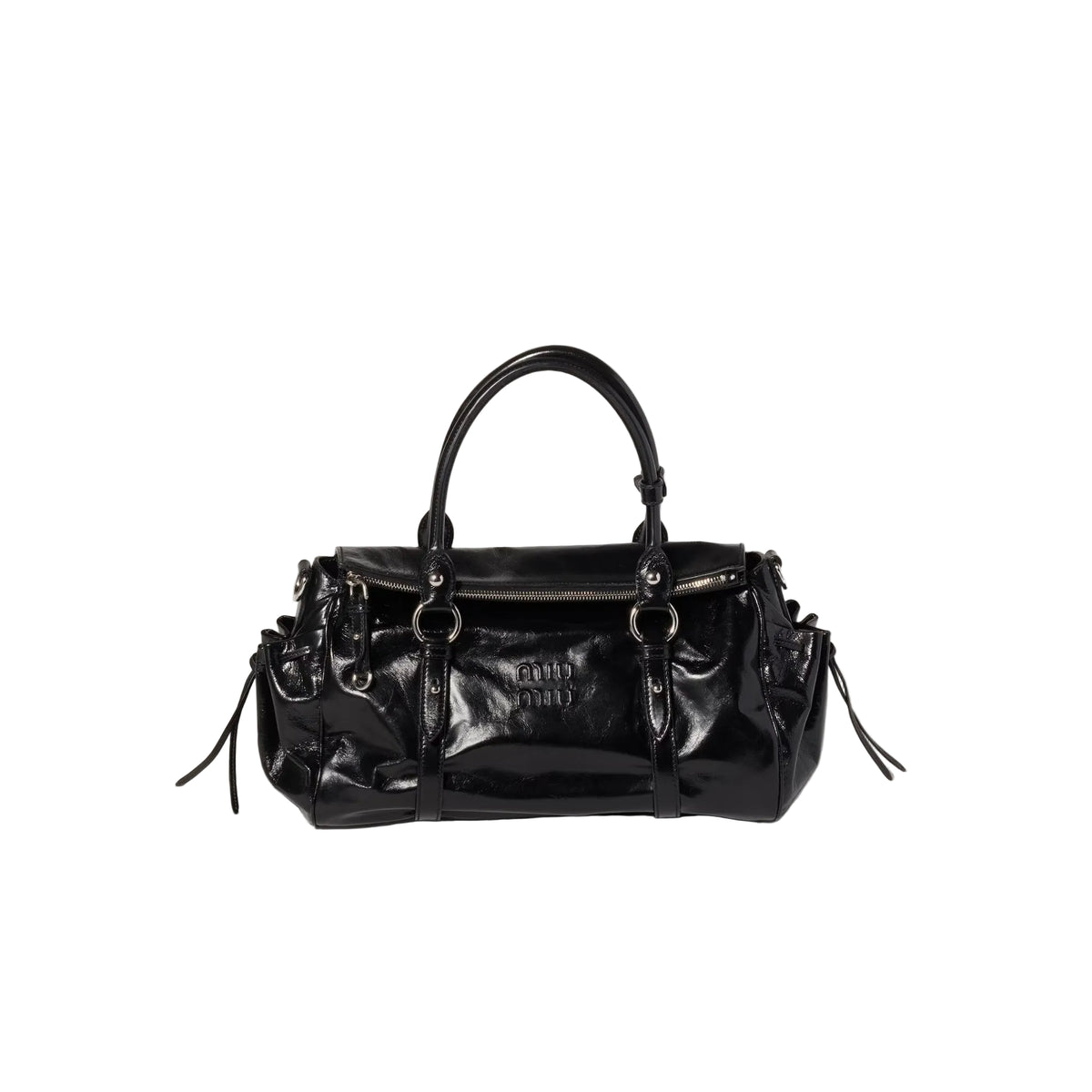 Shiny Leather Handbag