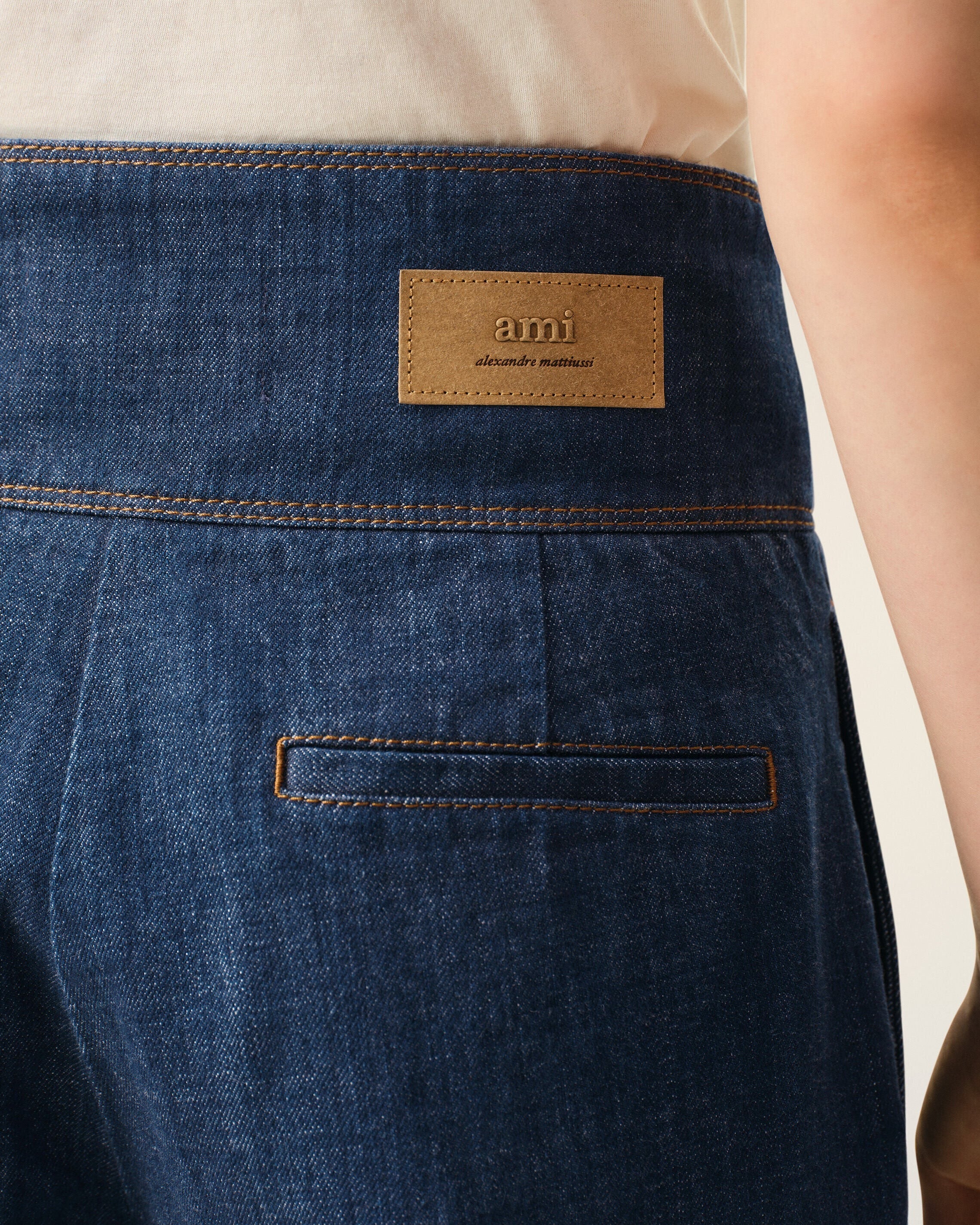 Blue Cotton Wrapped Belted Ballon Fit Jeans