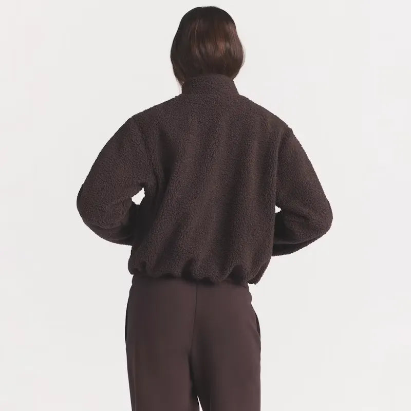 Teddy boxy zip up jacket-SKIMS-Verso