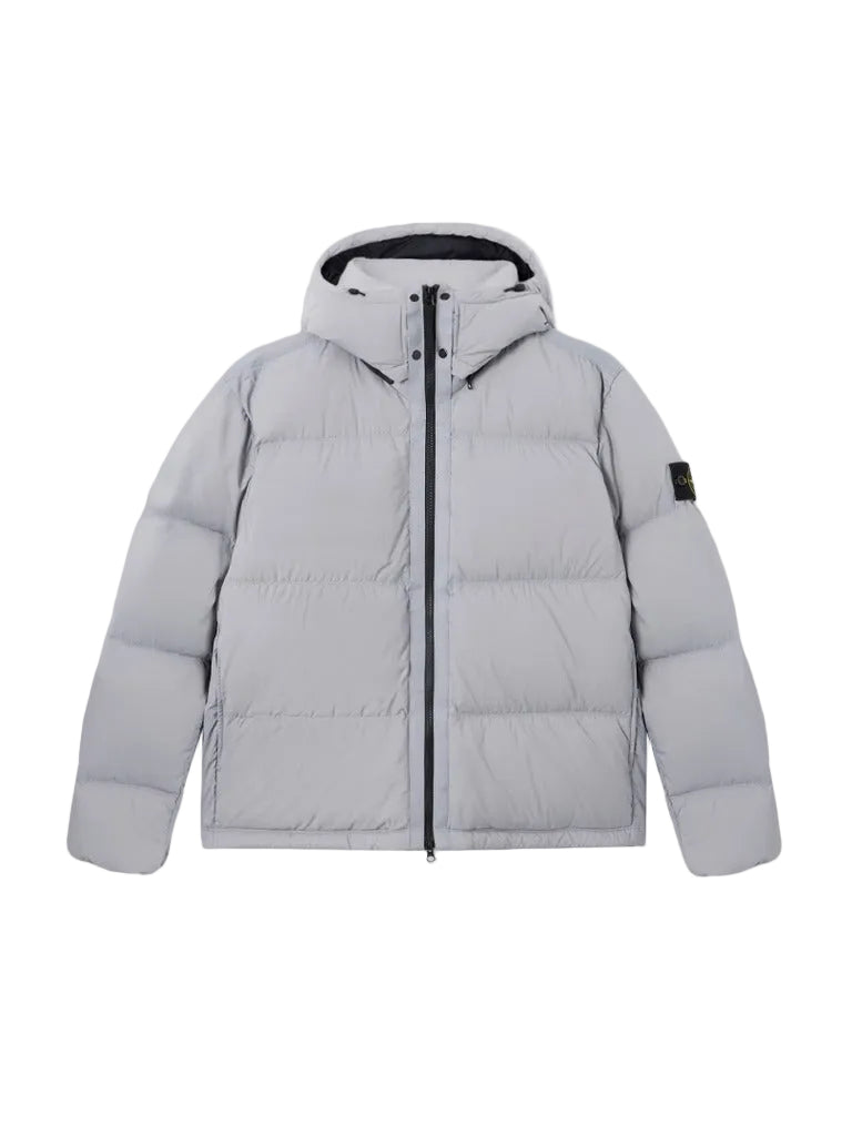 Tear-resistant down jacket with detachable hood-STONE ISLAND-Verso