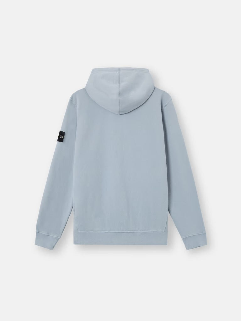 Regular-fit zip-up hooded sweatshirt with ribbed inserts-STONE ISLAND-Verso