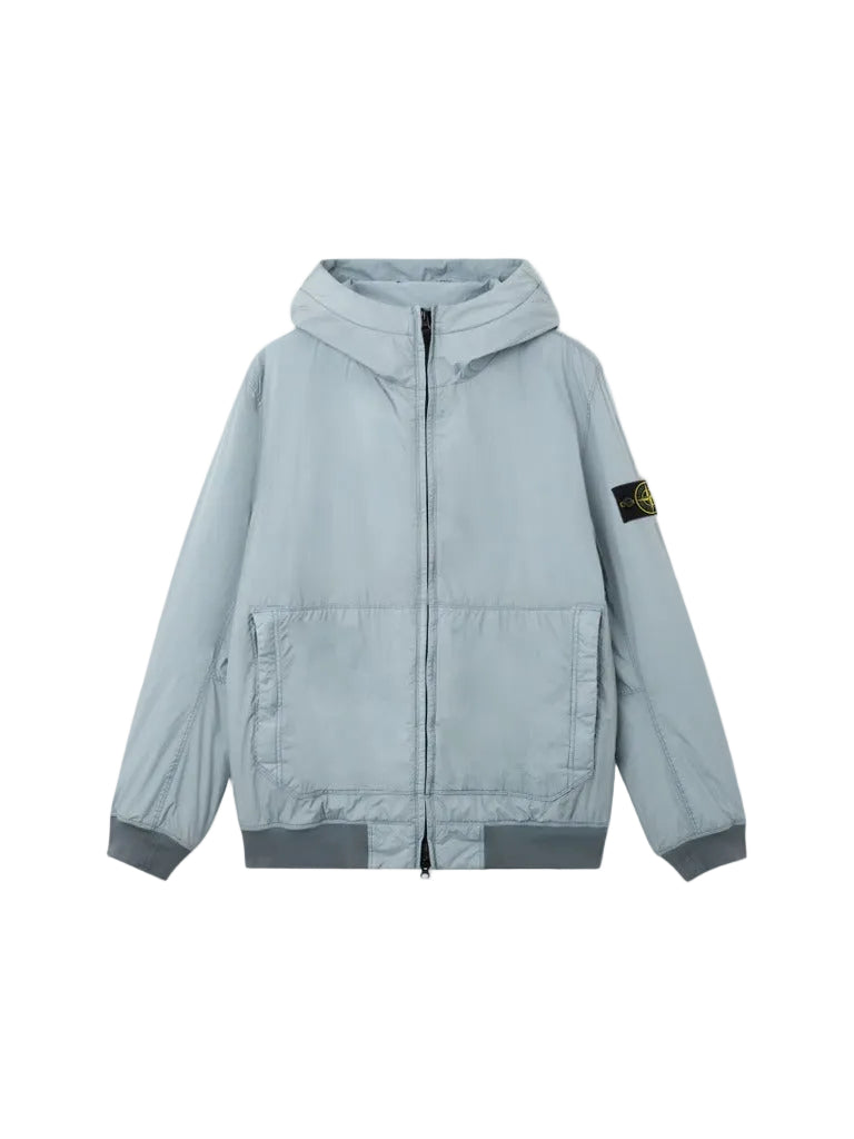 Hooded jacket with wind resistance and anti-drop