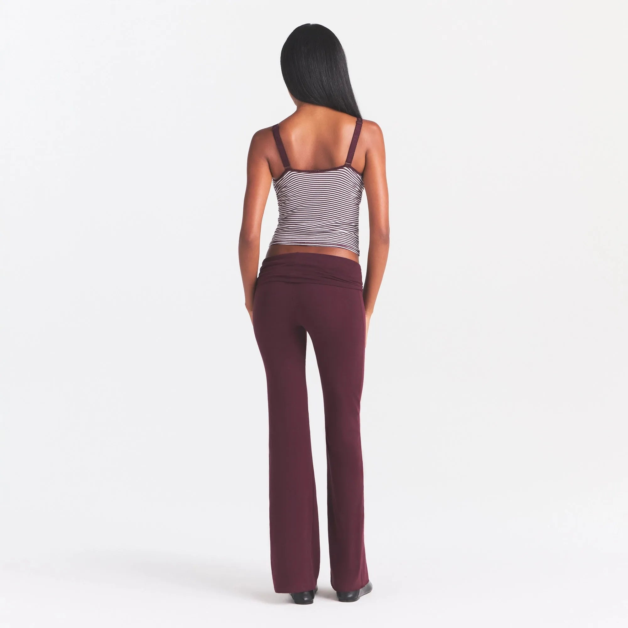 Cotton jersey foldover pants-SKIMS-Verso