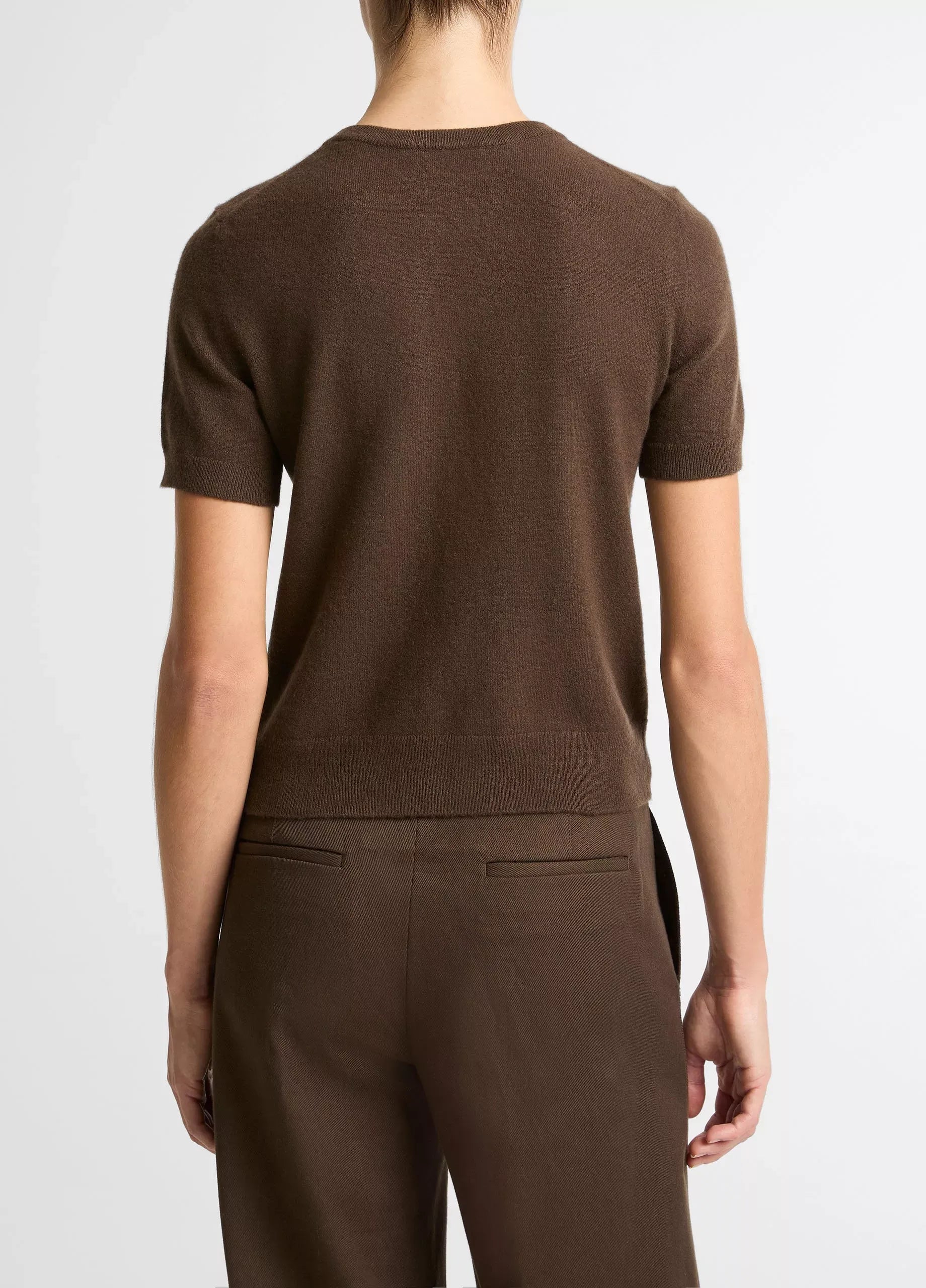 Wool & cashmere-blend short-sleeve sweater