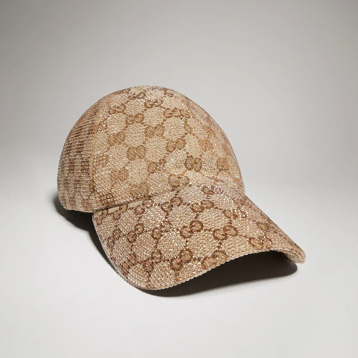 Gg canvas baseball hat with crystals