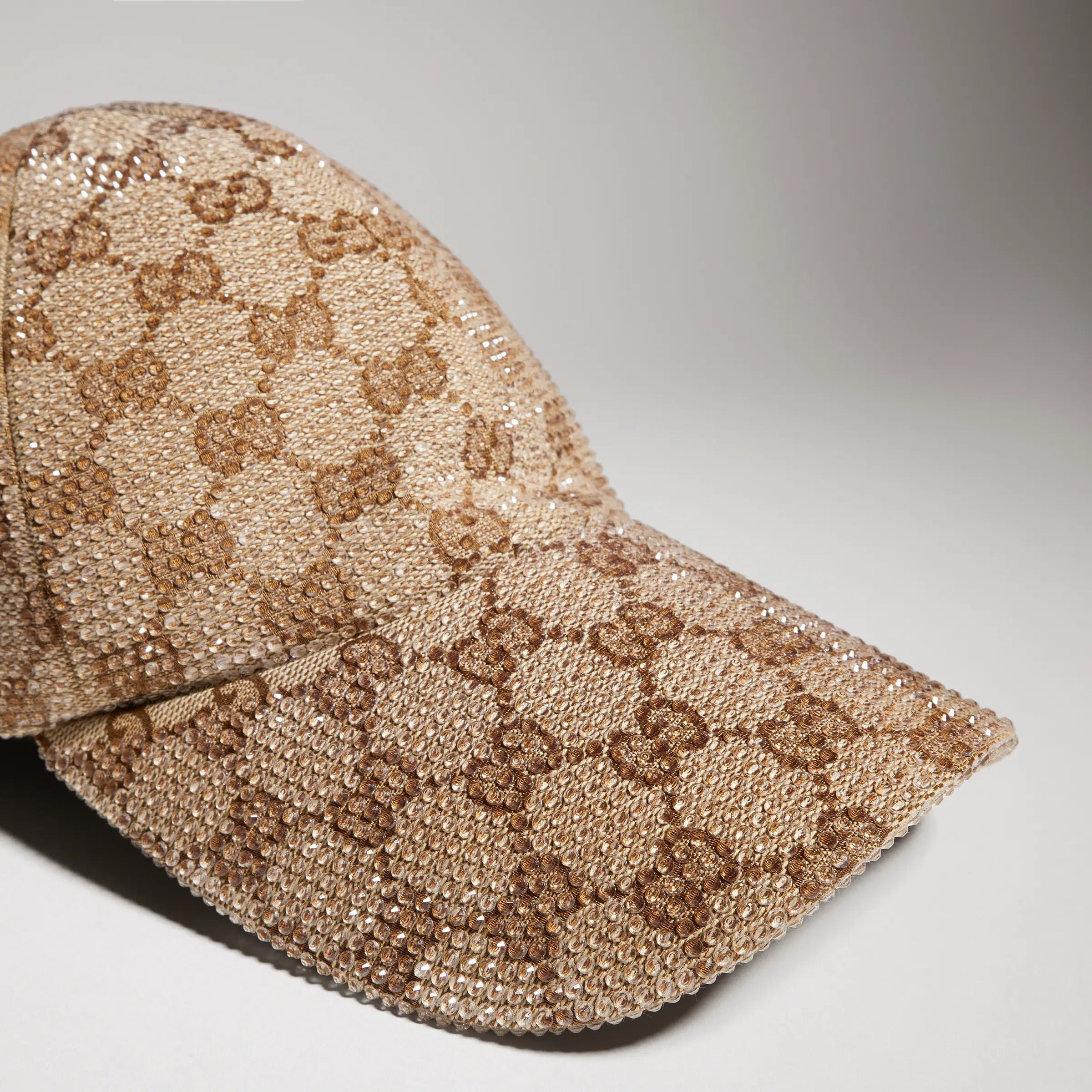 Gg canvas baseball hat with crystals