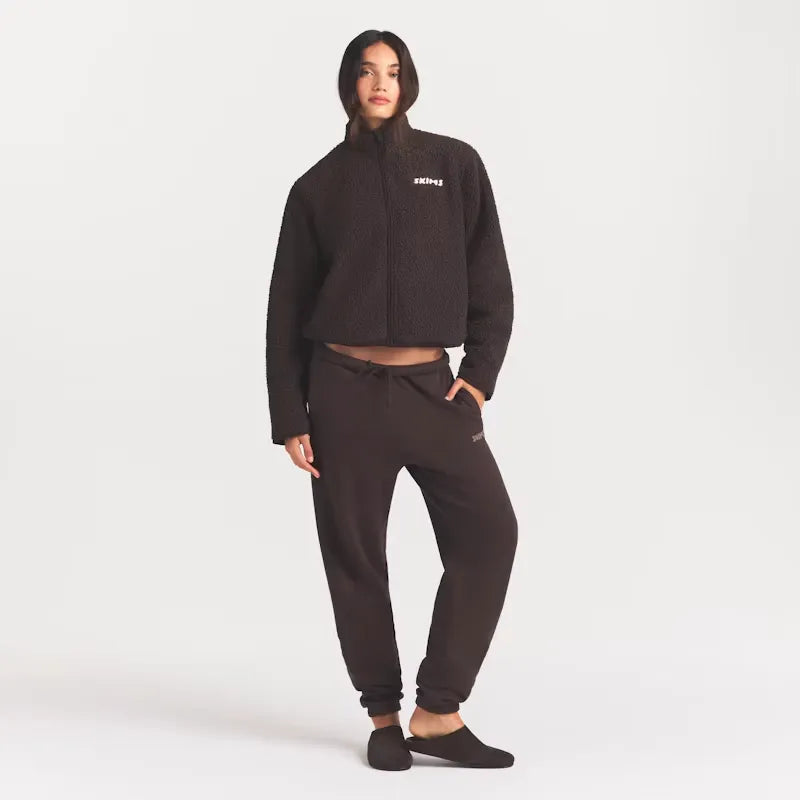 Teddy boxy zip up jacket-SKIMS-Verso