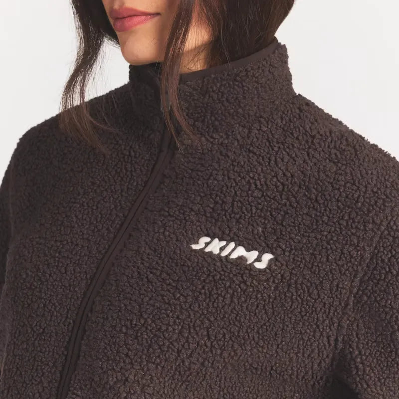 Teddy boxy zip up jacket-SKIMS-Verso