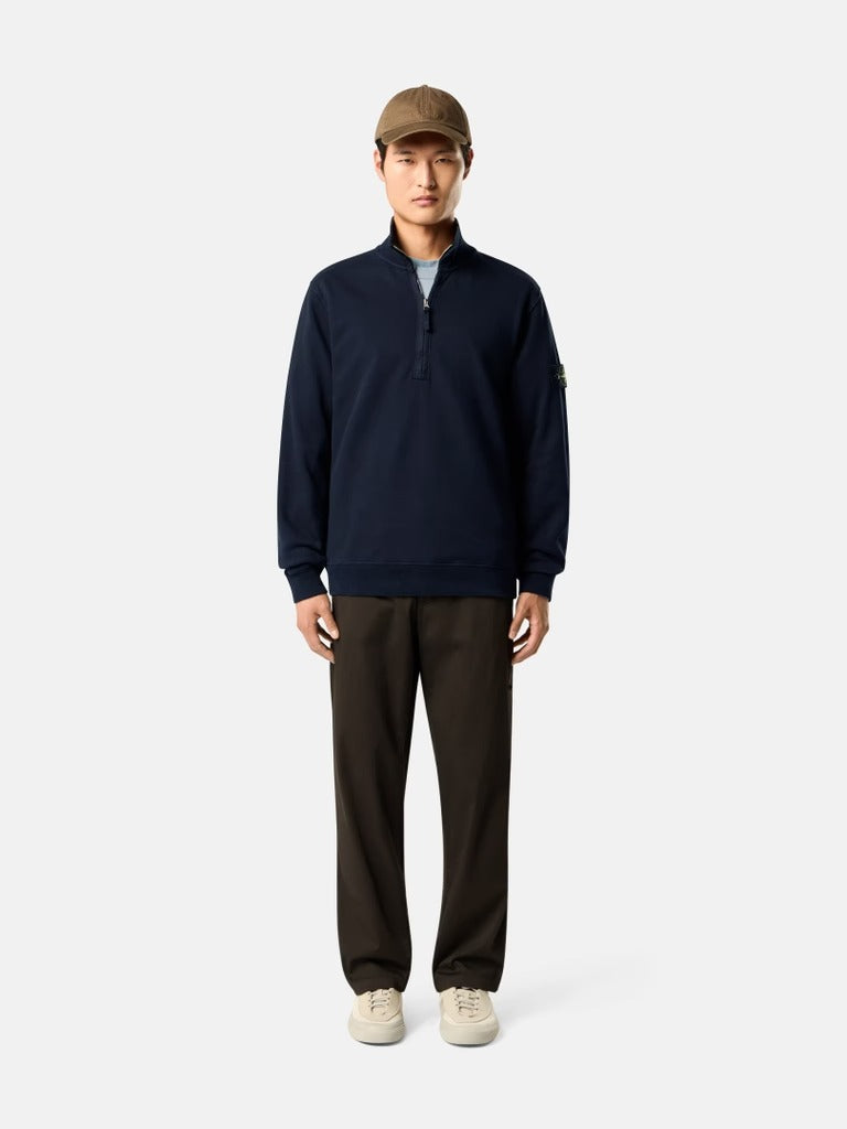 Half-zip cotton sweatshirt