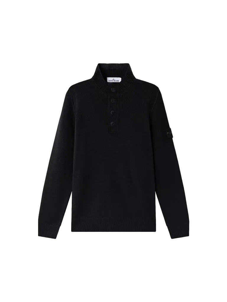 Regular-Fit Half-Zip Jumper with Button Placket-STONE ISLAND-311396-XS-Verso