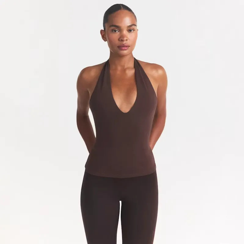 Smooth layers halter top-SKIMS-Verso