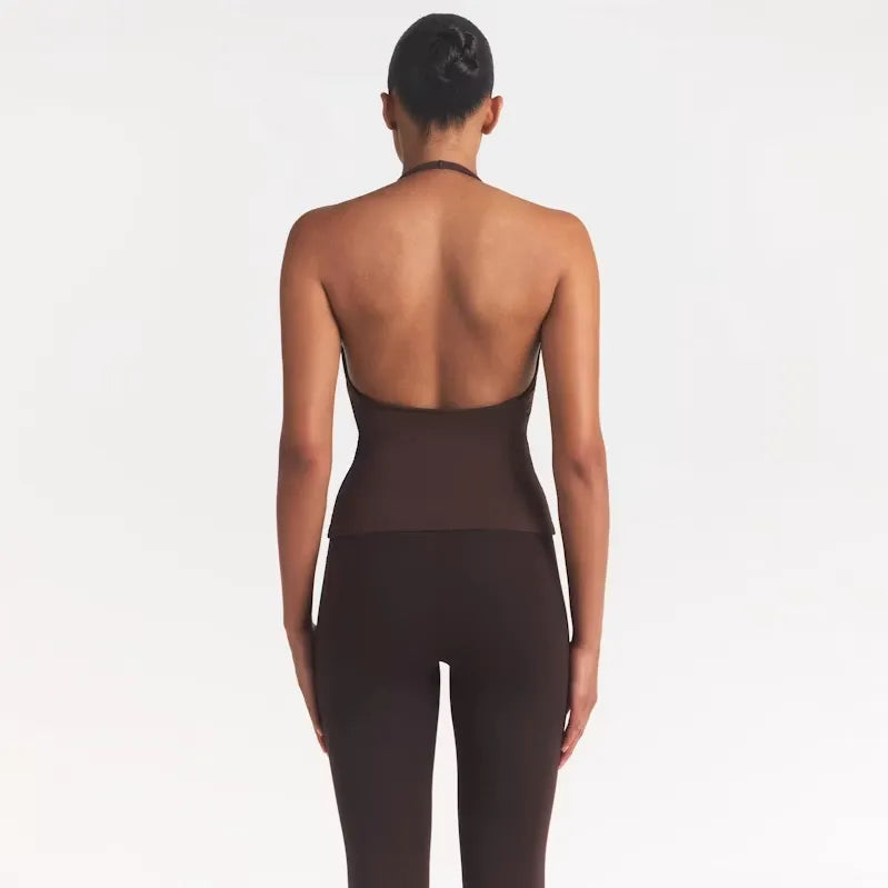 Smooth layers halter top-SKIMS-Verso