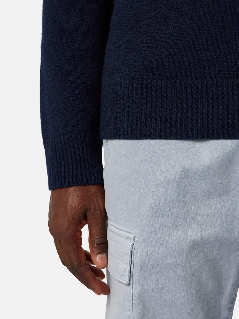 Regular-Fit Half-Zip Jumper with Button Placket-STONE ISLAND-Verso