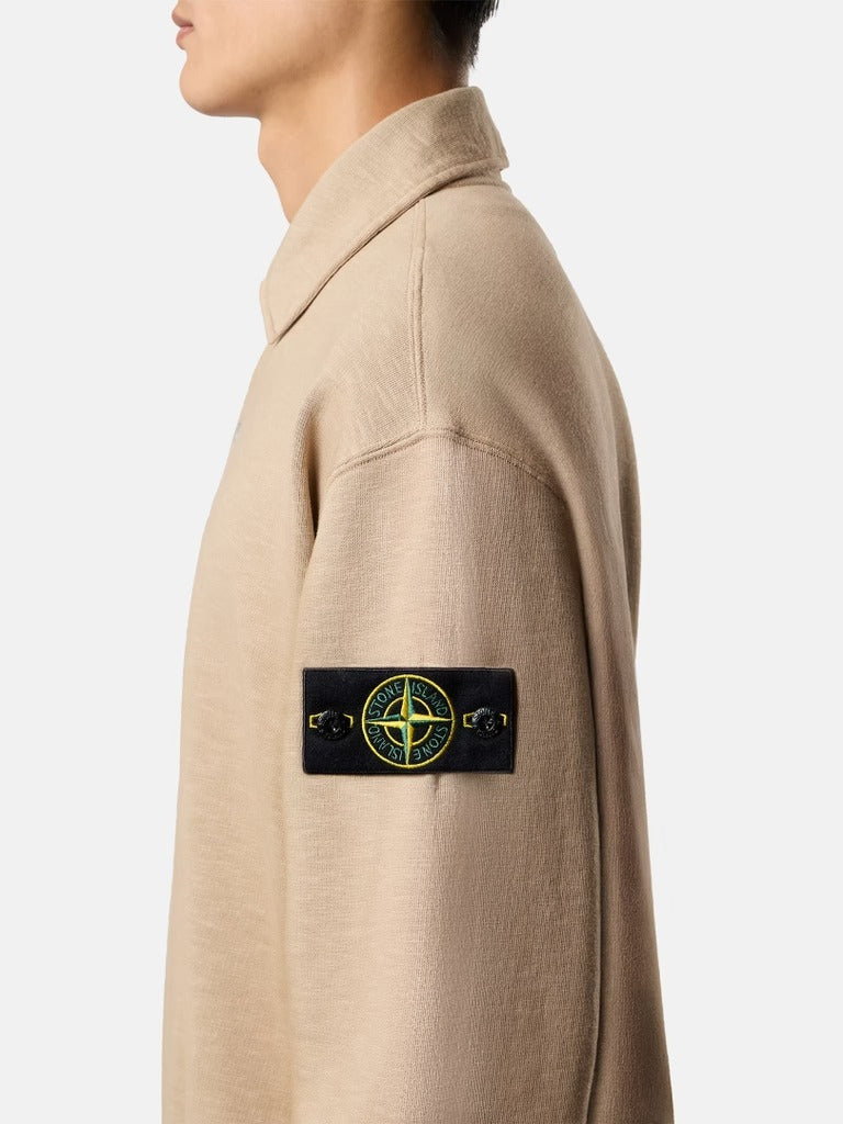 Oversized-Fit Crewneck Sweatshirt with Button Fastening