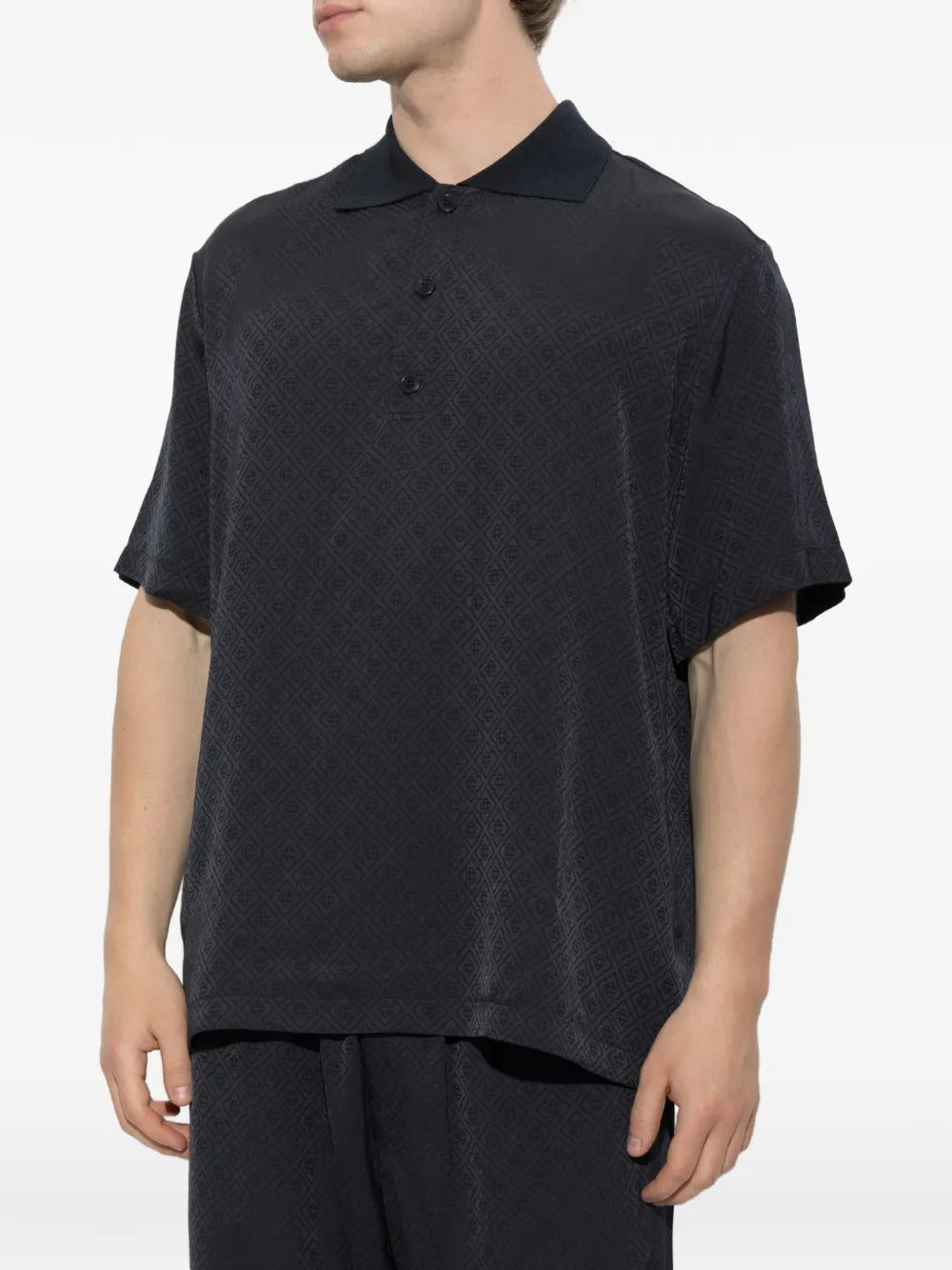 Monogram-jacquard polo shirt