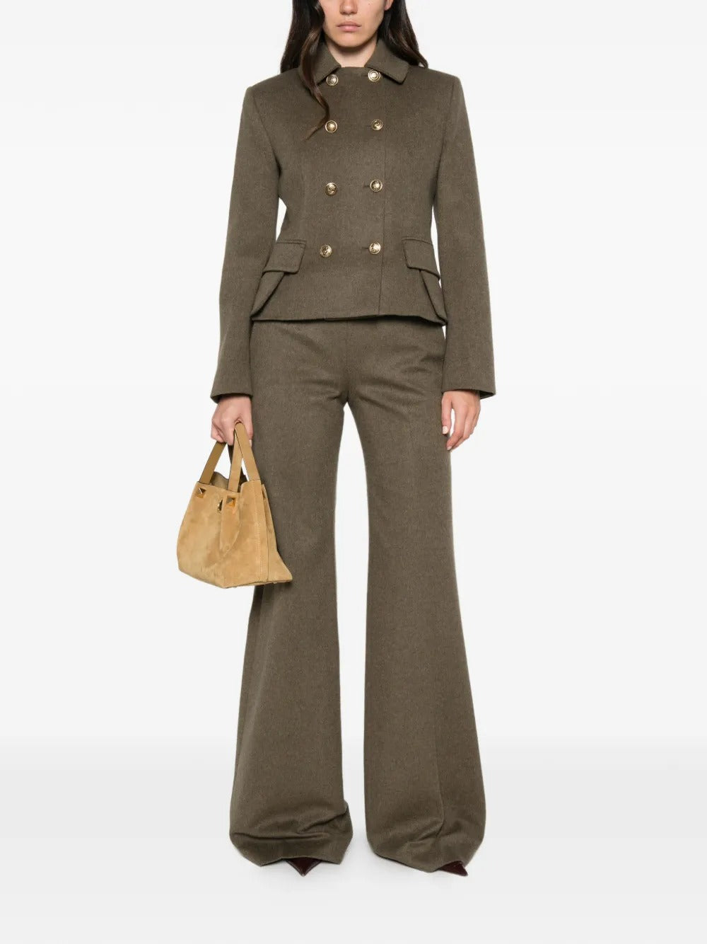 Double-breasted peplum jacket-ERMANNO SCERVINO-Verso