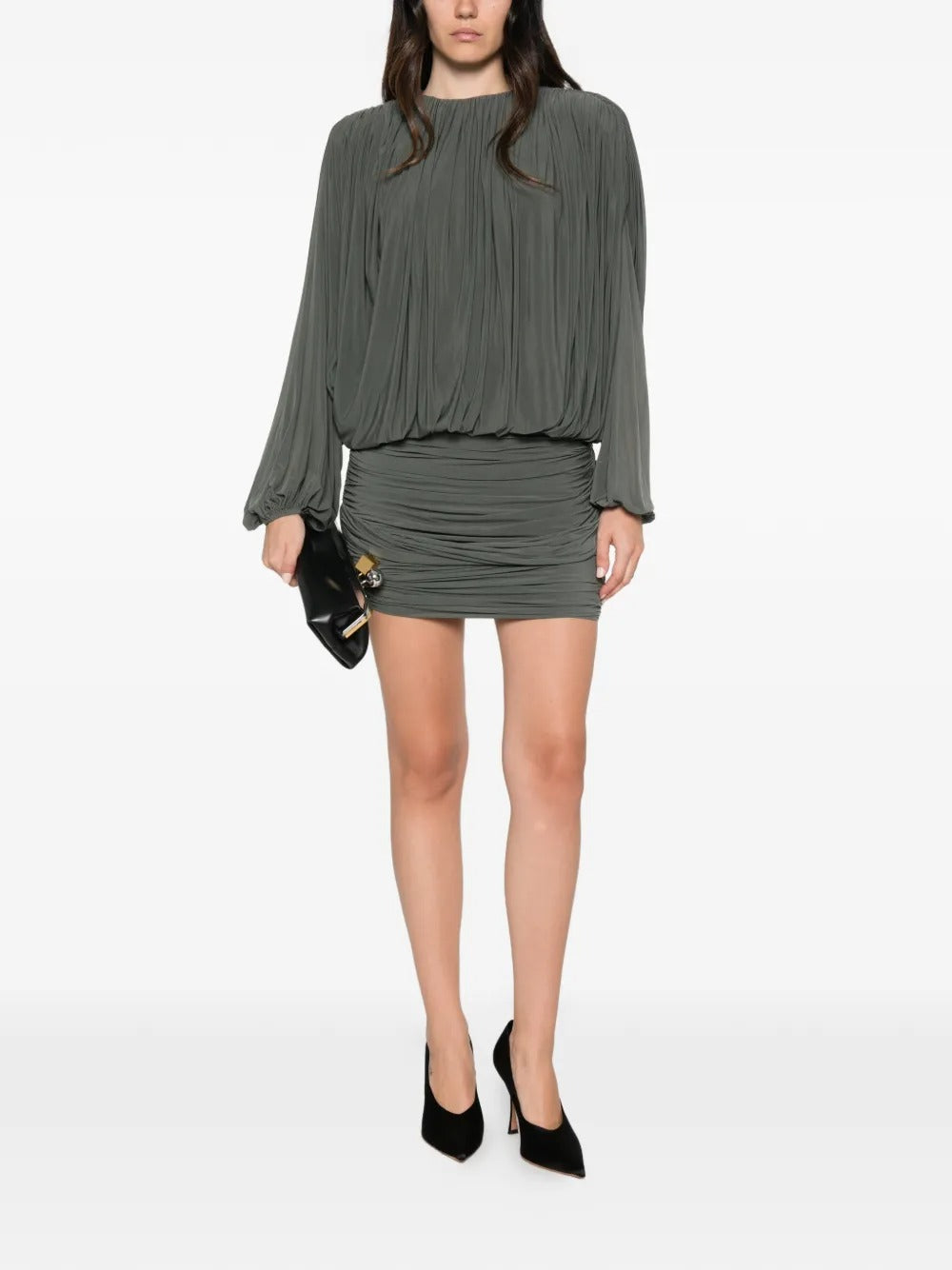 Ruched gathered-detailing mini dress-MAGDA BUTRYM-Verso