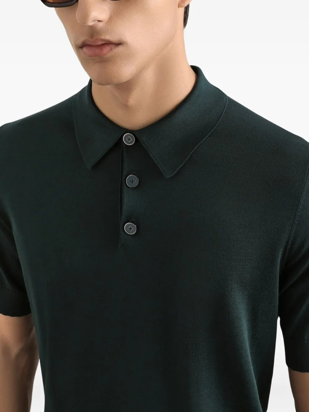 Dolce&Gabbana Buttoned Short-sleeve Polo Shirt-DOLCE&GABBANA-Verso
