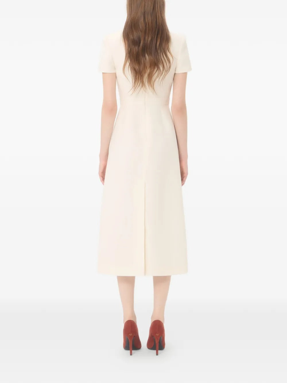 Garavani embroidered crepe couture dress-VALENTINO-Verso