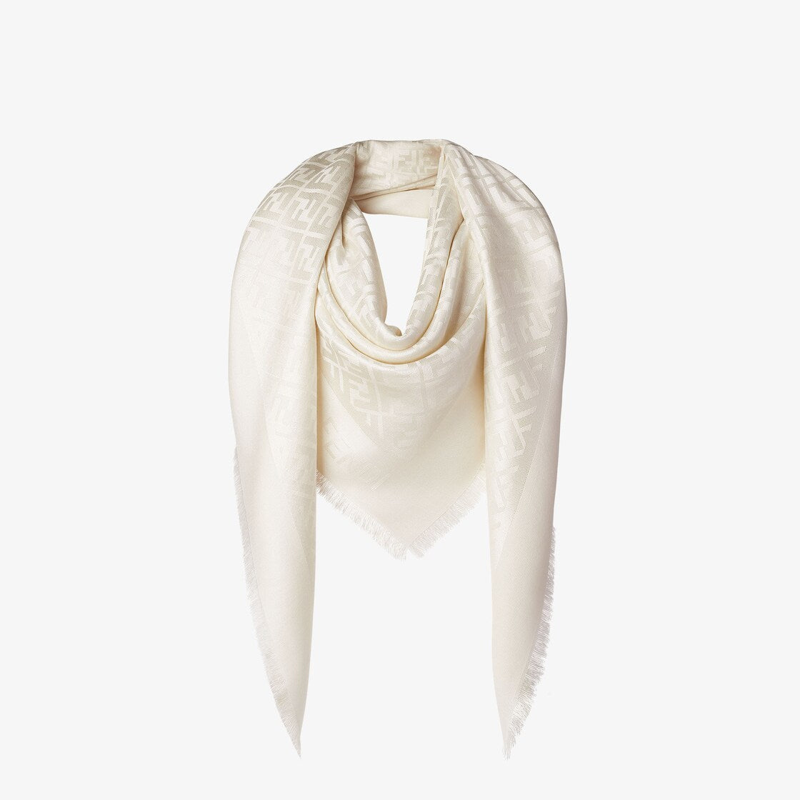 Ivory organic silk shawl