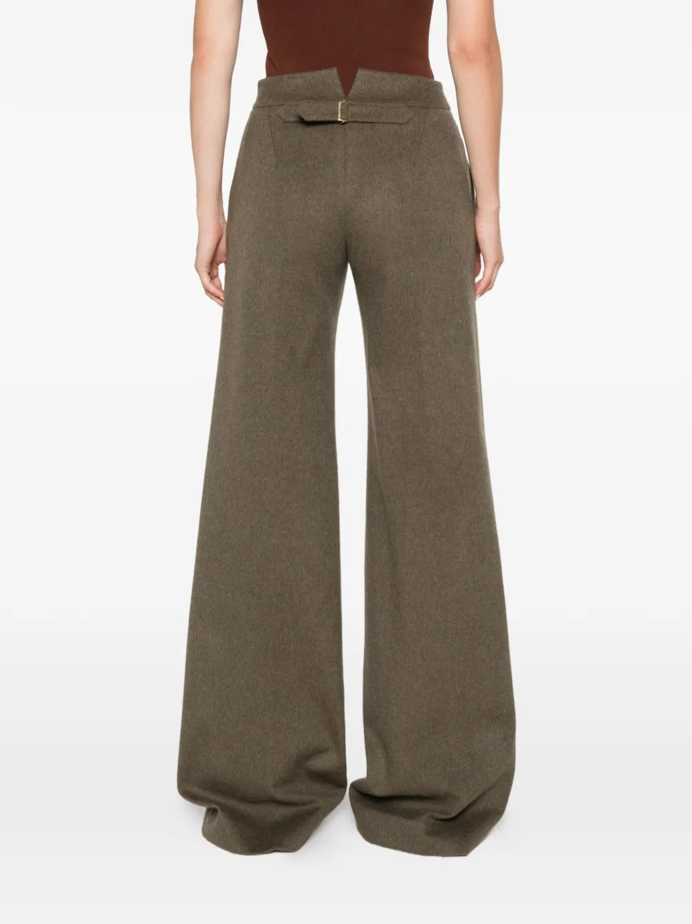 Buckle-detail wide-leg trousers-ERMANNO SCERVINO-Verso