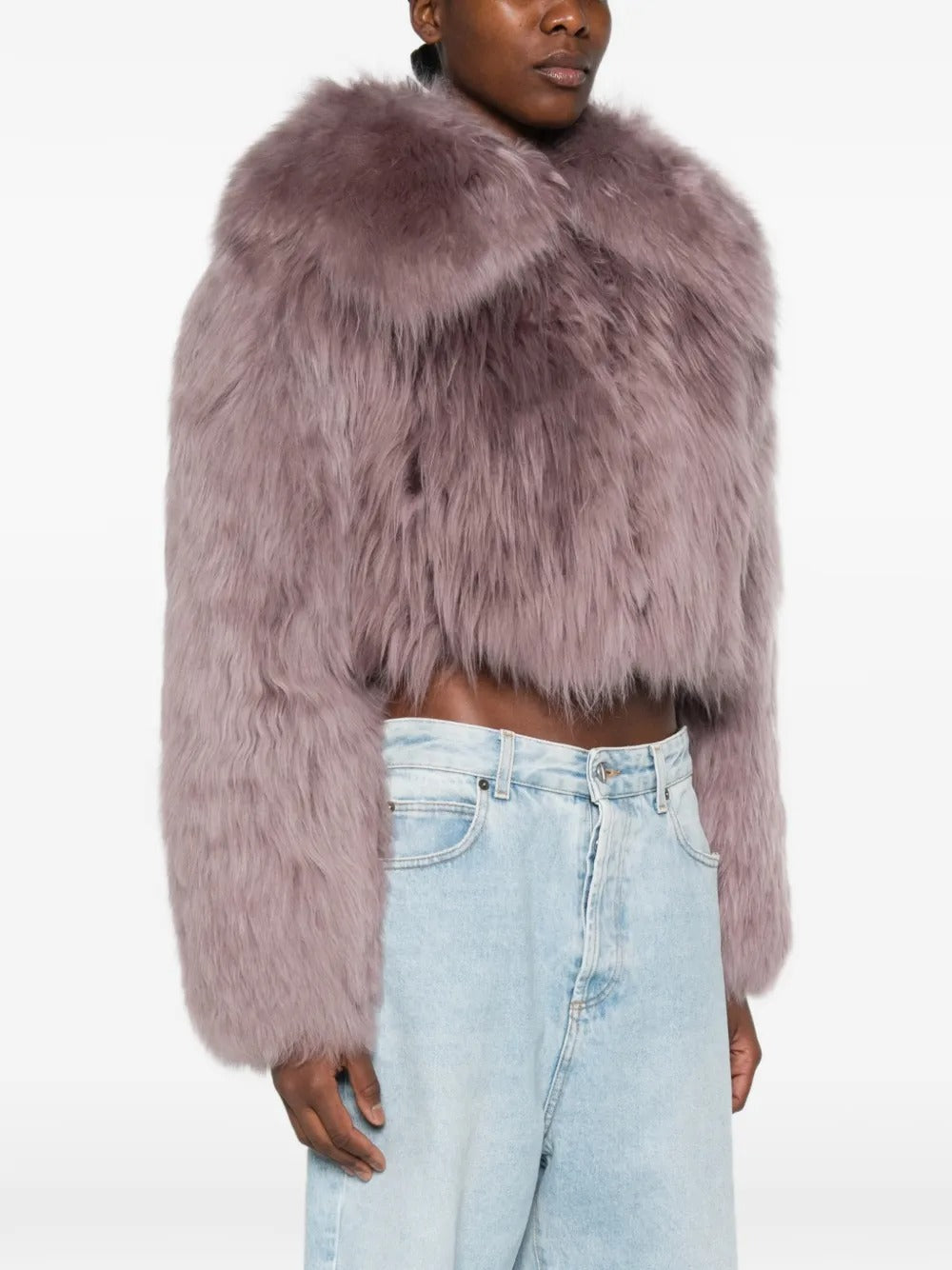 Fur cropped jacket-BLUMARINE-Verso