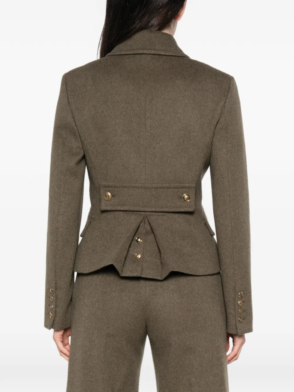 Double-breasted peplum jacket-ERMANNO SCERVINO-Verso