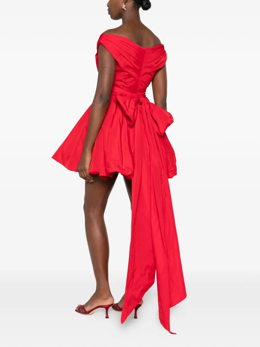 Bow-detail ruched mini dress-BLUMARINE-Verso