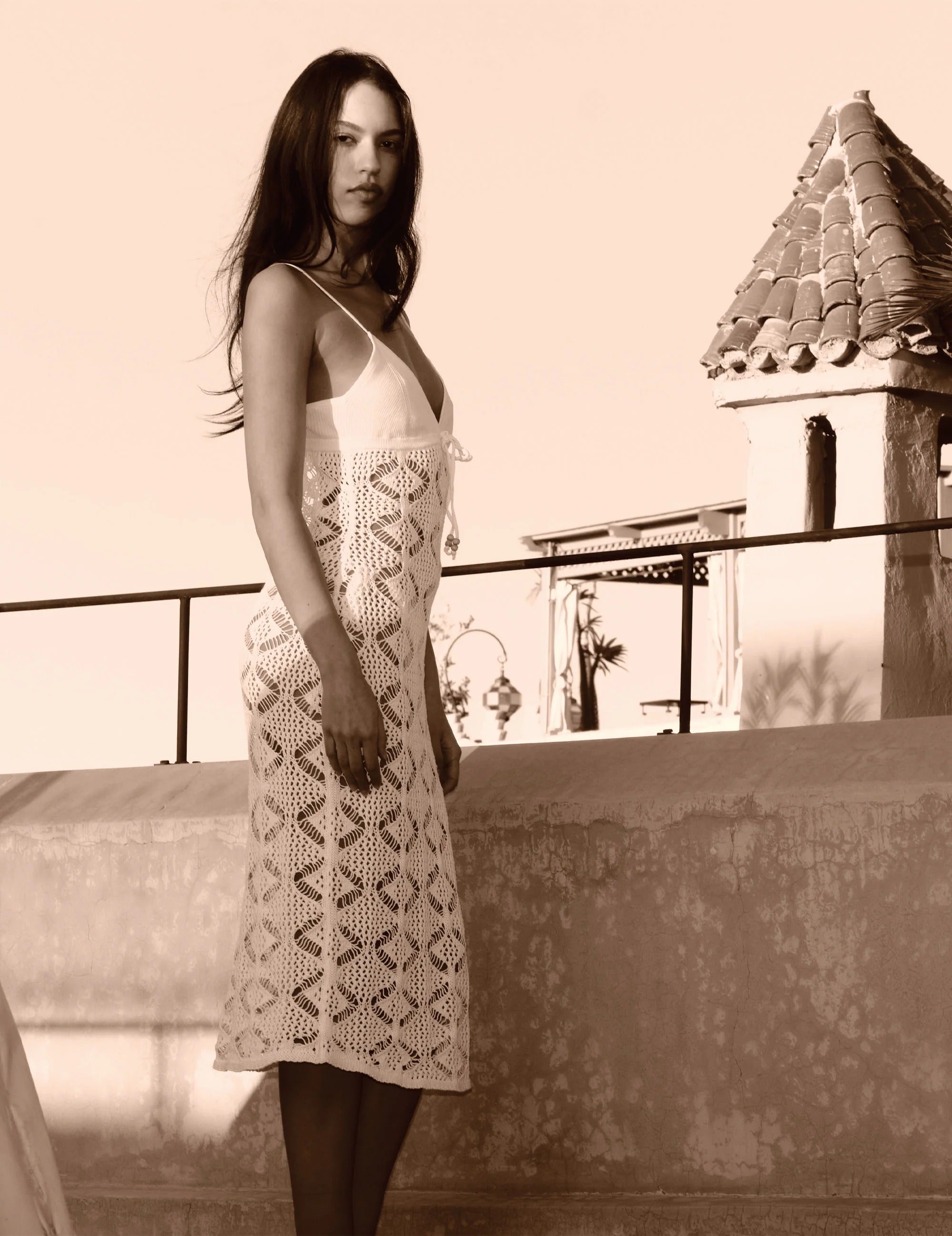 Marrakesh midi dress cream-THE GARMENT-Verso