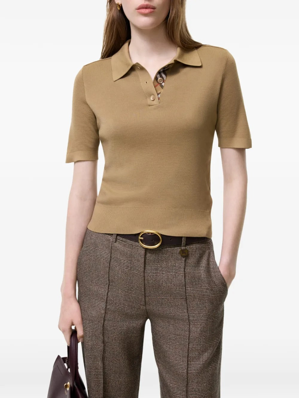 Wool polo shirt