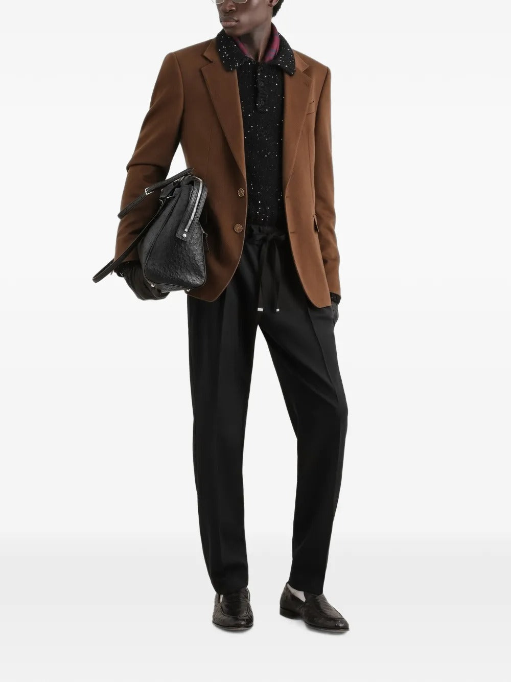 Dolce & gabbana wool gabardine jogging trousers-DOLCE&GABBANA-Verso