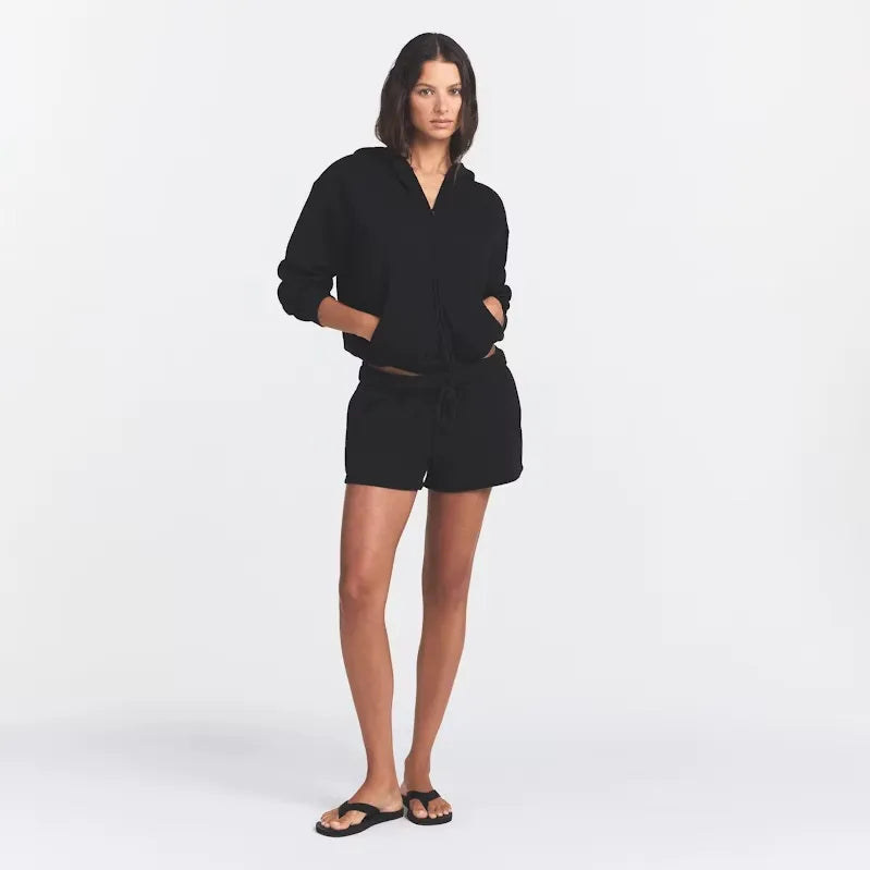 Cotton fleece classic zip up hoodie-SKIMS-Verso