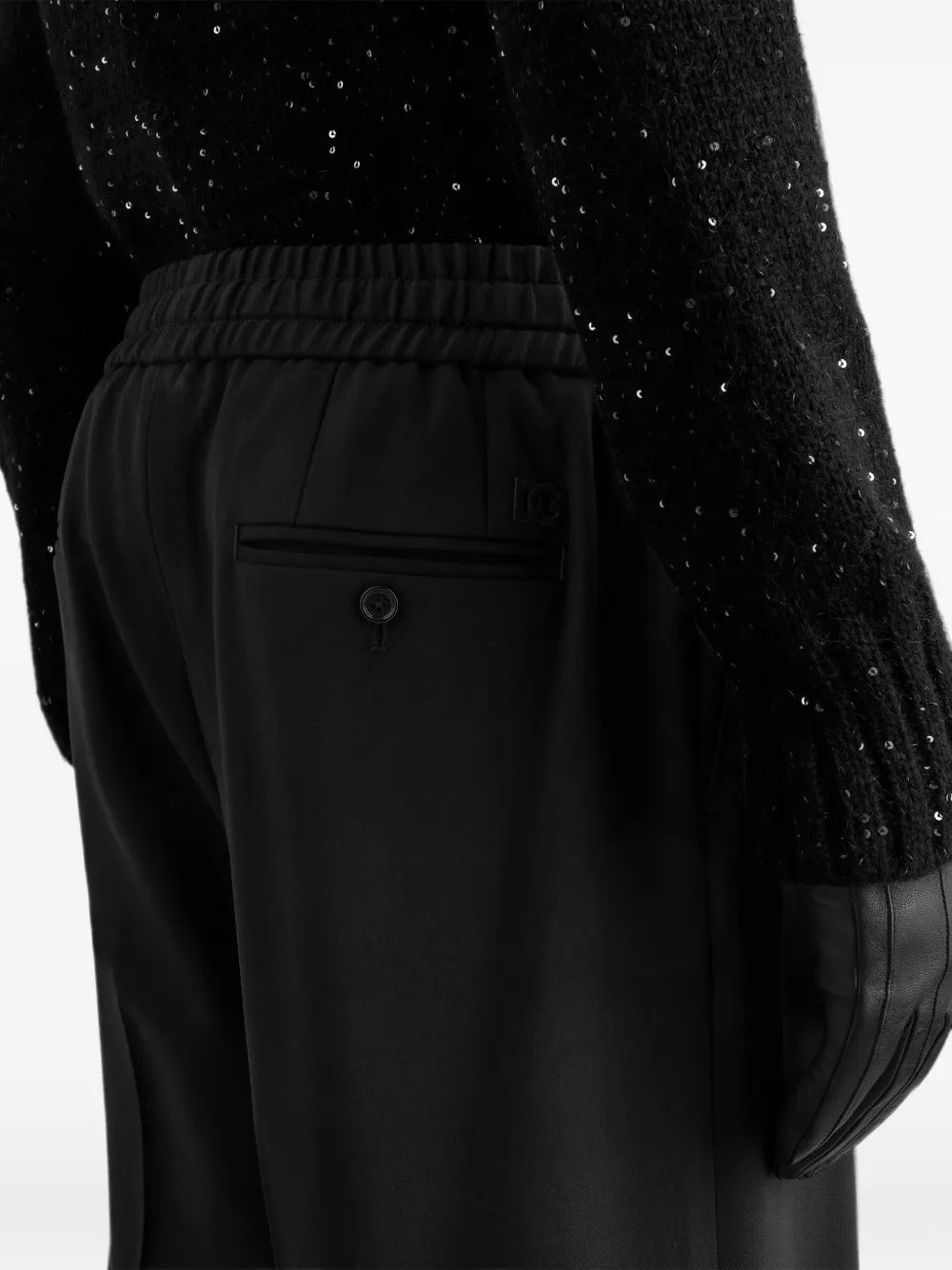Dolce & gabbana wool gabardine jogging trousers-DOLCE&GABBANA-Verso