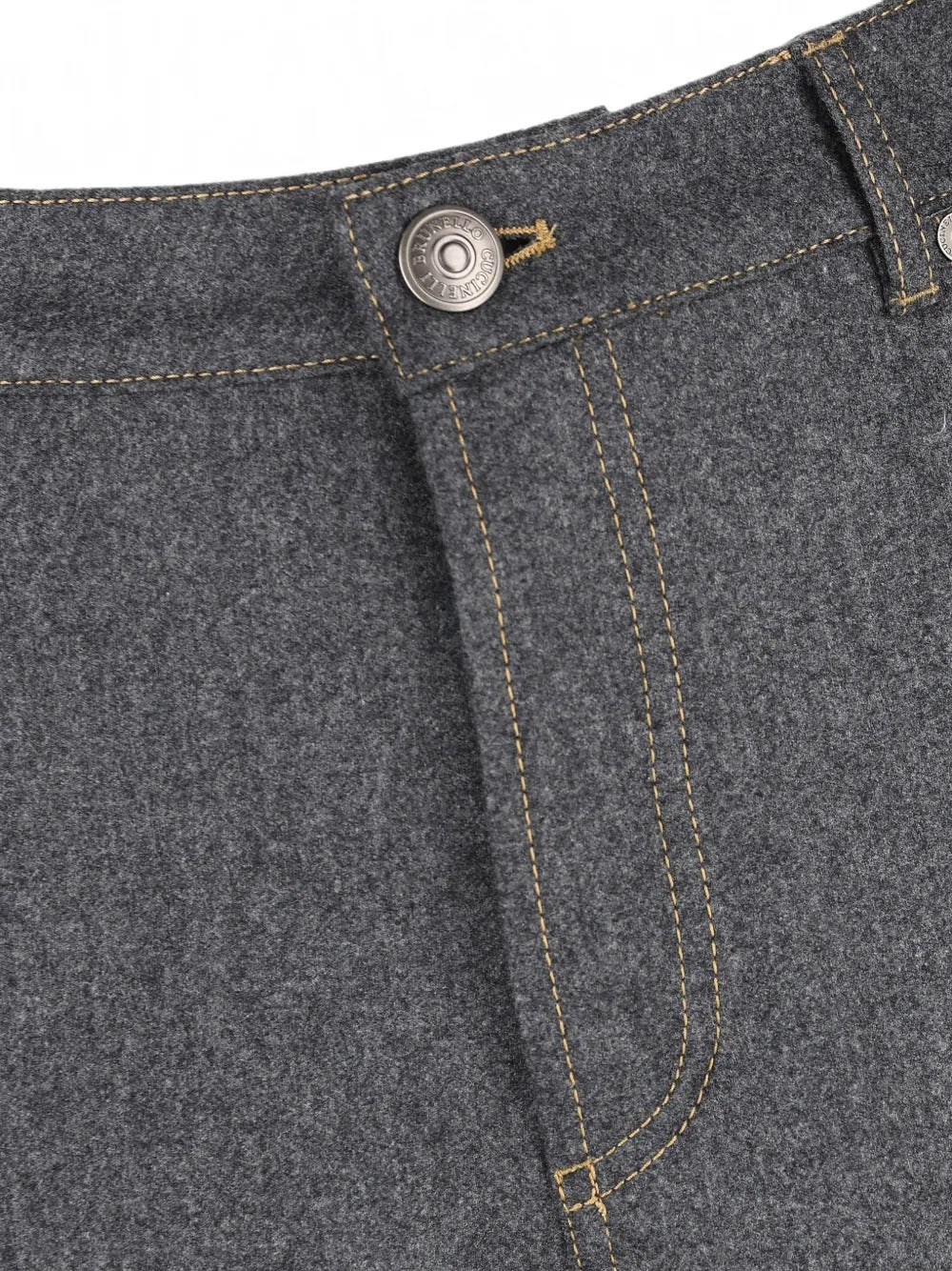 Embroidered-logo straight-leg trousers-BRUNELLO CUCINELLI-Verso