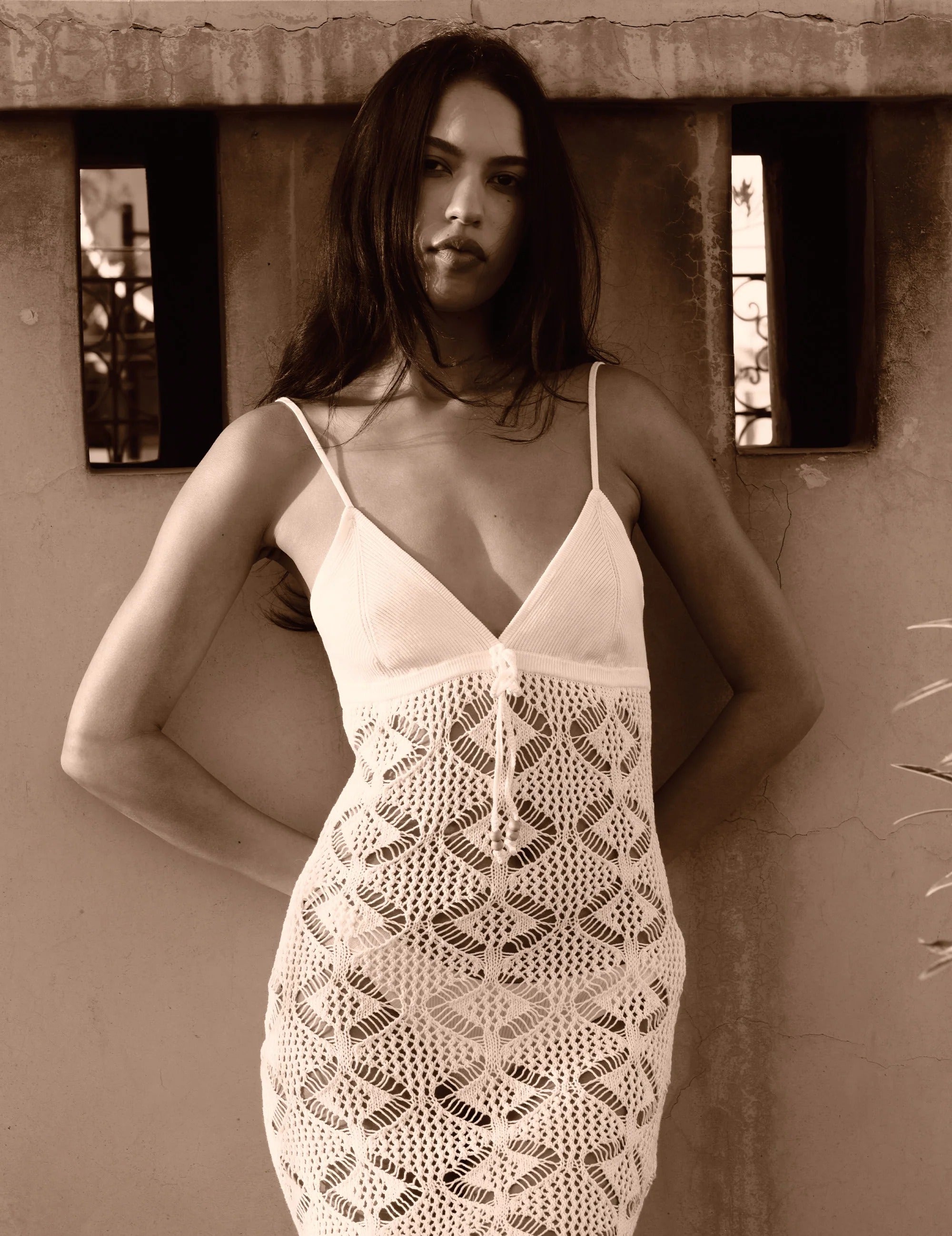 Marrakesh midi dress cream-THE GARMENT-Verso