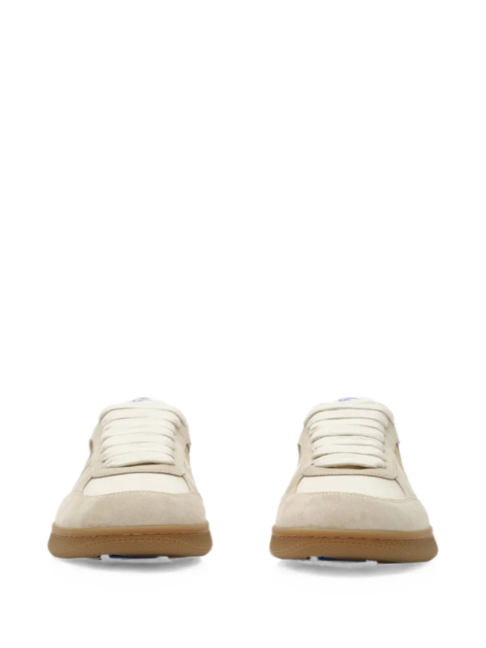 Leather, suede and check terrace sneakers