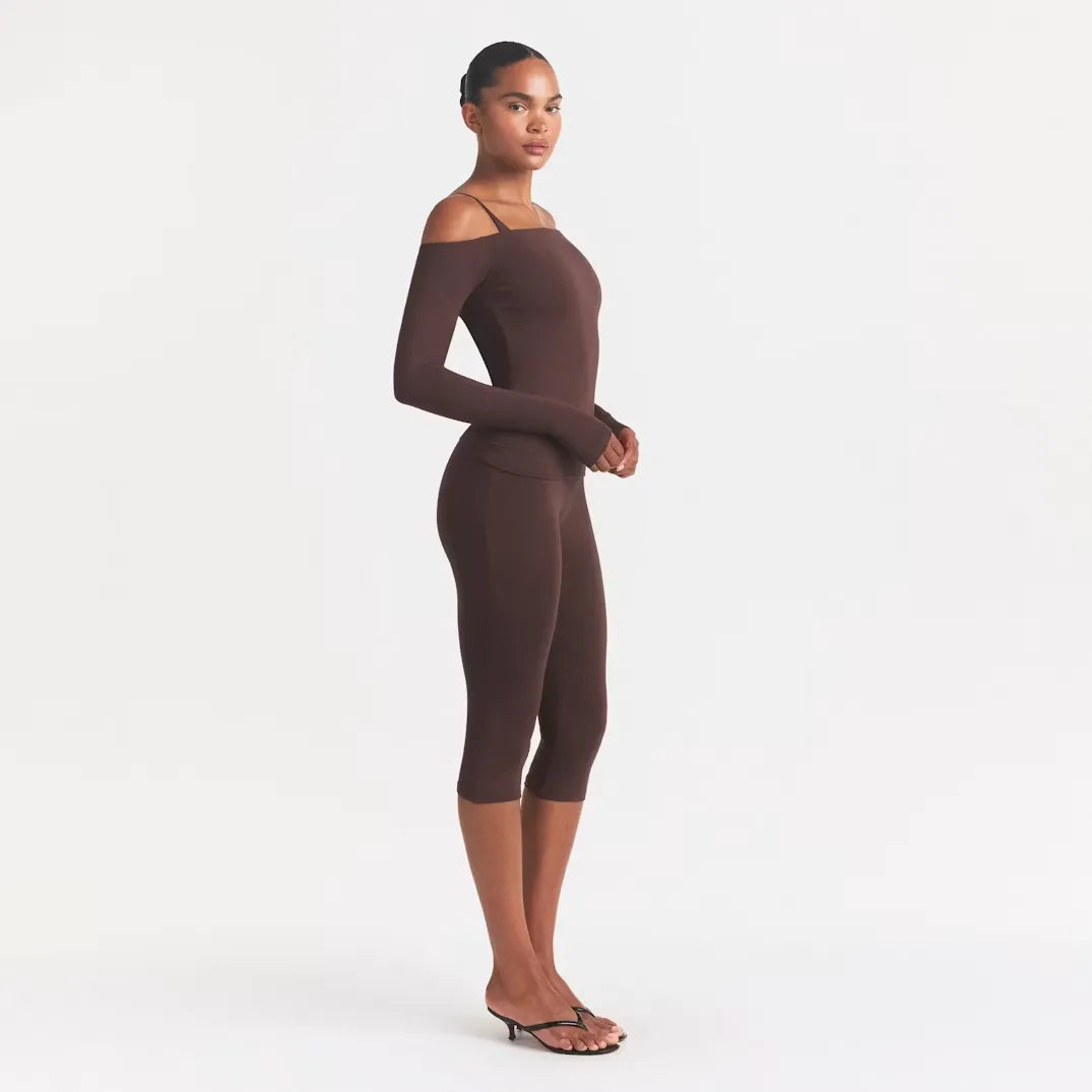 Smooth layers long sleeve off the shoulder top-SKIMS-Verso