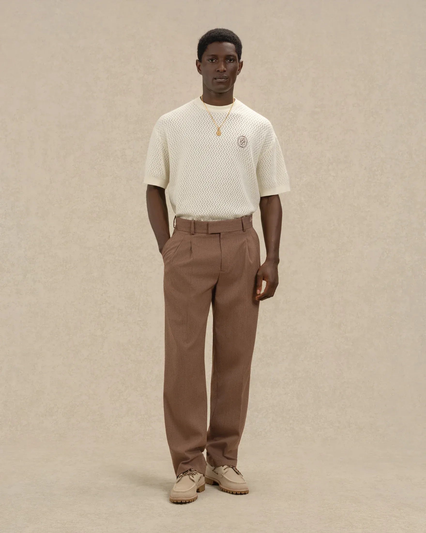 T-shirt maille ajourée d miroir-DRÔLE DE MONSIEUR-Verso